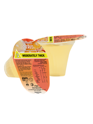 Flavour Creations Citrus Flavoured Cordial Thickened Drink 175mL Level 3 Moderately Thick - 24 Pack