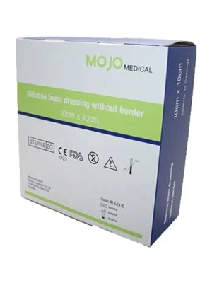 Mojo Foam Dressing Non-Adherent 10x10cm Box of 10