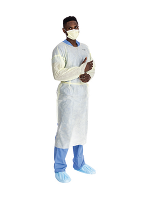Gown Basics Tri-Layer Isolation Halyard Over The Head Protective