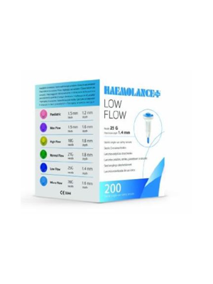 Haemolance Plus Premium Low Flow Blood Sampling Lancet 25g