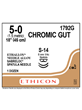 Surgical Gut Suture (Chromic)  45cm 5-0 S-14 8mm - Box/12