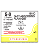 PLAIN GUT Sutures Yellowish Tan 45cm 5-0 PC-1 13mm - Box/12