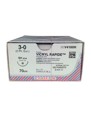 VICRYL RAPIDE® Absorbable Sutures Undyed 3-0 70cm SH 26mm - Box/36