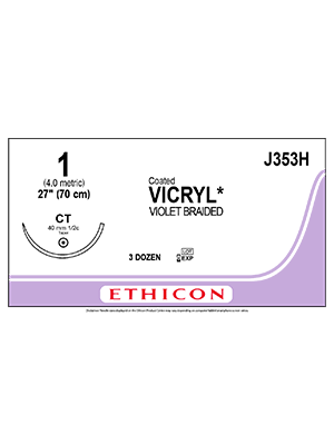 VICRYL* Sutures Undyed 70cm 1 CP-2 26mm - Box/36
