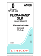 PERMA-HAND* Silk Sutures Black 45cm 0 No Needle - Box/36