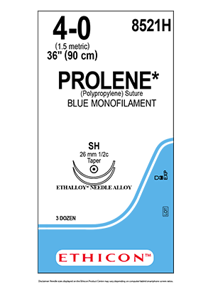 PROLENE* Polypropylene Blue 90cm 4-0 SH 26mm - Box/36