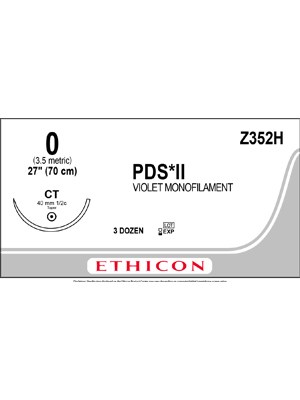 PDS® II Sutures Aborbable Violet 0 70cm - Box/36