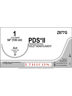 PDS® II Polydioxanone Suture Violet, 1 135cm XLH 70mm - Box/12