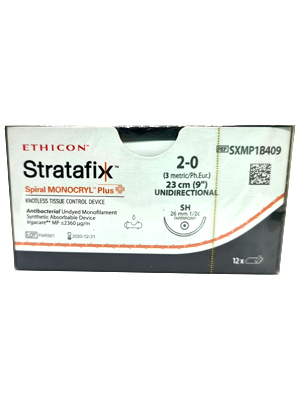 STRATAFIX™ Spiral Monocryl® Plus Suture, Undyed 2-0 23cm - Box/12
