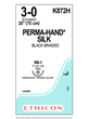 PERMA-HAND* Silk Sutures Black 75cm 3-0 RB-1 17mm - Box/36