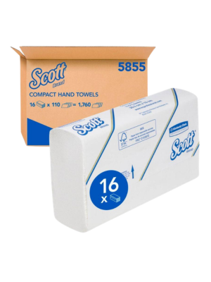 Scott® Compact Cost Saver Hand Towel, 1-Ply – Ctn/16