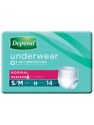 DependĀ® Unisex Normal Underwear, Medium - Ctn/4