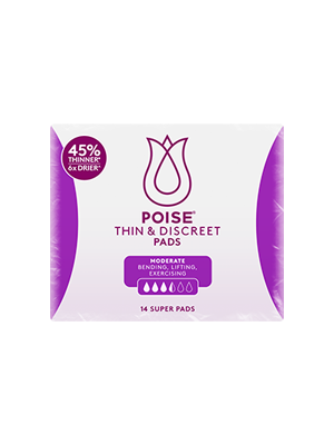Poise® Thin and Discreet Super Pads 3.5 Drop – Ctn/84
