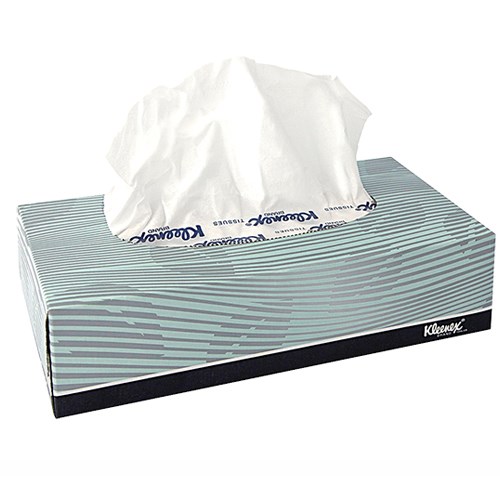 Facial Tissue Box KLEENEX Professional Grade Hygienic 2 Ply White