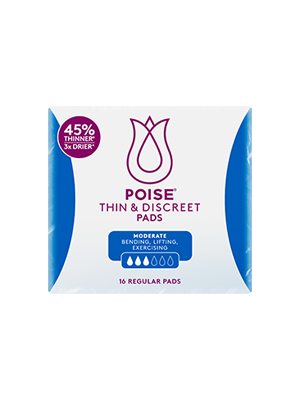 Poise® Thin and Discreet Regular Pads 3 Drop– Ctn/96