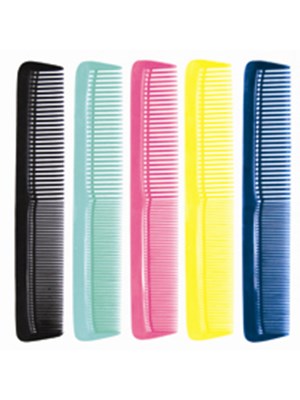 Hair Comb for Women 20cm Assorted Colours - Pkt/12