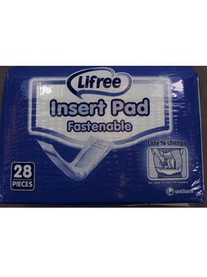 LIFREE INSERT PAD FASTENABLE REG - Pkt/28