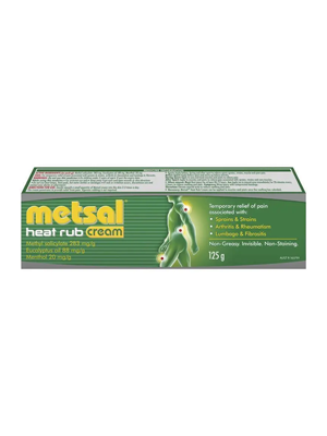 Metsal Heat Rub Cream Joint & Muscle Pain Relief 125g