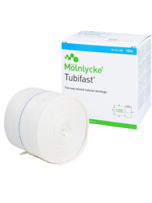 Mölnlycke Tubifast 2-Way Stretch Tubular Bandage Blue 7.5cm x 10m