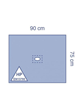 Fenestrated Drape with Adhesive Bilam 90cm x 75cm