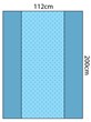 Blue PE Back Table Cover with Reinforcement 112x200cm - Ctn/40