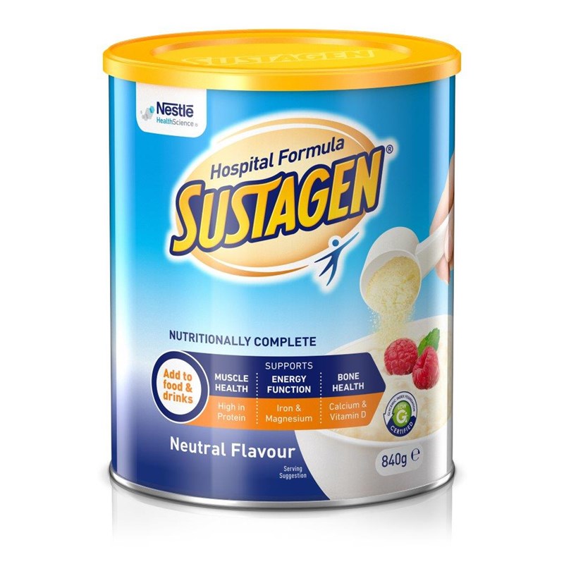 SUSTAGEN Hospital Formula Active Neutral Flavour 840g - Ctn/6