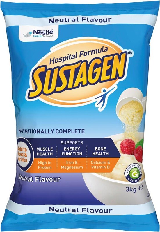 SUSTAGEN Hospital Formula Neutral Flavour 3Kg - Ctn/2