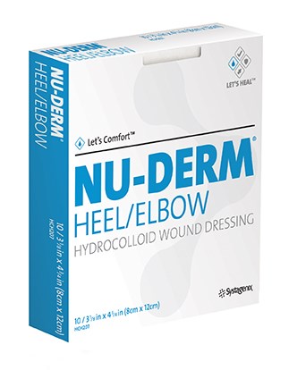 Nu-Derm Hydrocolloid Border Heel/Elbow Dressing 8cm x 12cm Box/10