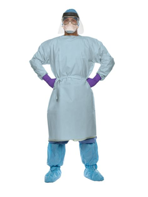 Gown Closed Back CHEMO360 Tape Closure Universal Poly Coated