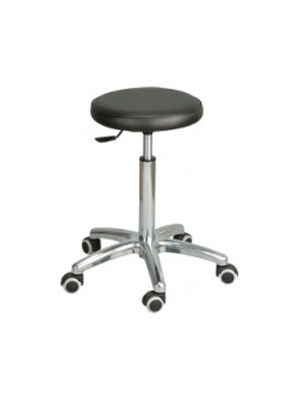 Optimed Stool With Chrome-Plated Base and Castors