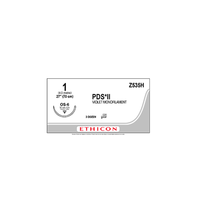 PDS*II Polydioxanone Sutures Violet 70cm 1 OS-6 36mm - Box/36