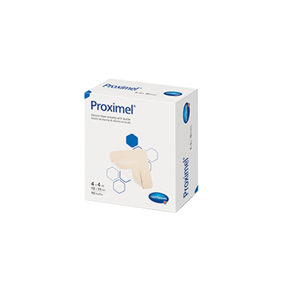 Proximel Silicone Foam Dressings, Border 10 x 10 cm – Box/10