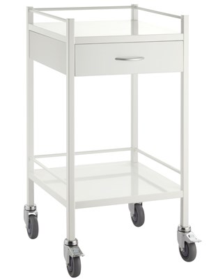 Powder Coated Single Drawer Trolley 50x50x96.7cm