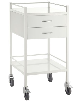 Powder Coated Double Drawer Trolley 50x50x96.7 cm - Each