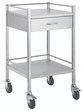 Stainless Steel Trolley Single Drawer with Lock 50x50x90cm -Each