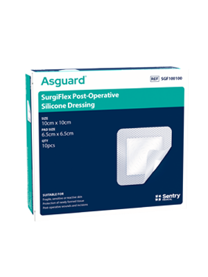SurgiFlex Si Superabsorbant Silicone Wound Dressing 10cm x 10cm