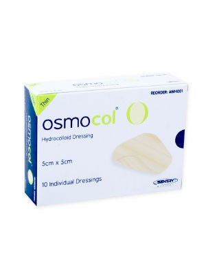 OsmocolĀ® Hydrocolloid Dressing Thin 5 x 5cm - Box/10