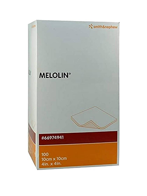 Melolin Non-adhesive Absorbent Dressing Pad 10x10cm Sterile Smith & Nephew