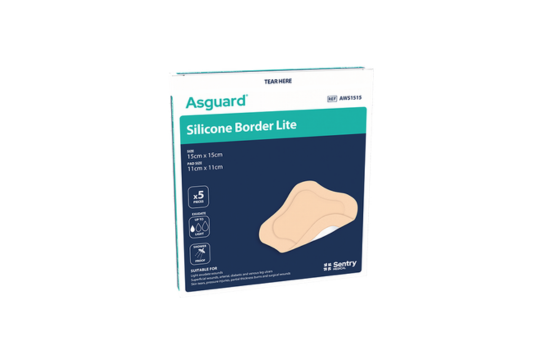 Sentry Medical Lite Asguard Silicone Border 15cm x 15cm