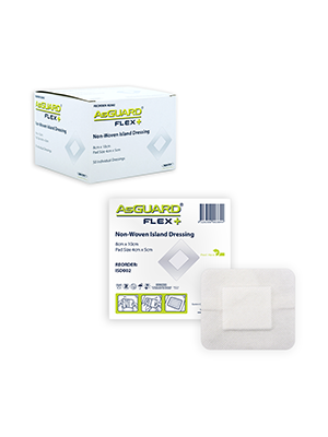 AsGUARD® Flex + Non-Woven Sterile Island Dressing 8x10cm - Box/50