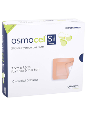 Hydroporous Silicone Foam Lite, Osmocel Si Sterile 7.5 x 7.5cm