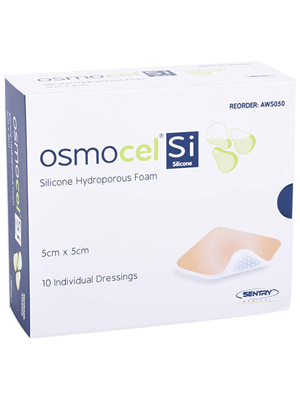 Osmocel® Si Silicone Hydroporous Foam Non-Bordered 5x5cm – Box/10 