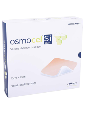 Osmocel® Si Silicone Hydroporous Foam Non-Bordered 15cm – Box/10