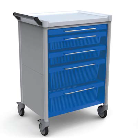 STORAGE TROLLEY SPECTRA MULTI DRAWER 700 x 500 x 1000mm BLUE