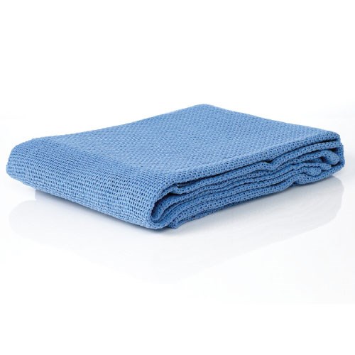 Single Bed Cotton Hospital Blanket (Light Blue)