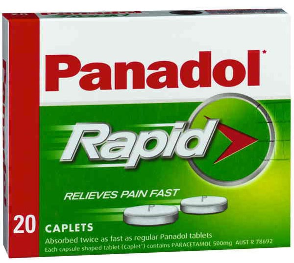Panadol Rapid Caps 500mg Paracetamol - Pkt/20