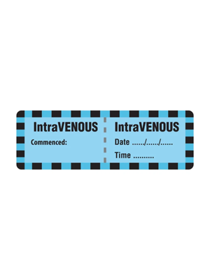 Label Intravenous Line Jumbo Identification 25 mm x 70 mm Triarc