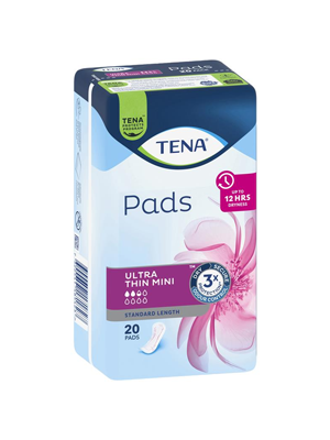 Pad Tena Ultra Thin Mini Standard Length Odour Control Pack of 20