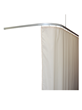 J-shaped Curtain Track Clear Anodised Silver Finish 2500x1500mm