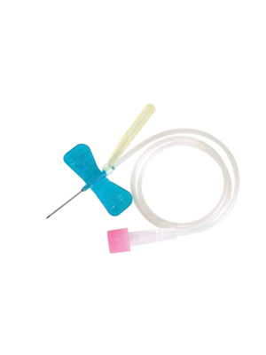Infusion Set Surshield Winged Short Tube Blue 23G x 19mm 
